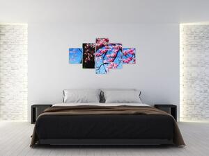 Obraz malované rozkvetlé třešně (125x70 cm)