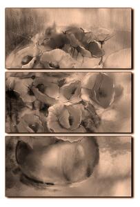 Obraz na plátně - Akvarel, kytice máků, reprodukce- obdélník 7270FB (120x80 cm)