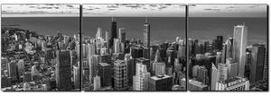 Obraz na plátně - Mrakodrapy v Chicagu- panoráma 5268QC (90x30 cm)