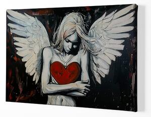 Obraz na plátně - Anděl lásky Kapka naděje FeelHappy.cz Velikost obrazu: 210 x 140 cm