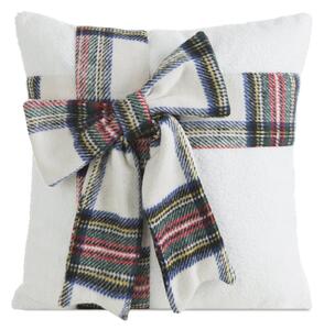 CHLUPATÝ VÁNOČNÍ DEKORAČNÍ POVLAK NA POLŠTÁŘ SCARF 45X45 CM VZOROVANÝ