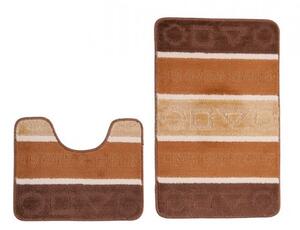 Sada koupelnových koberečků MULTI B5015 figury - hnědý, camel