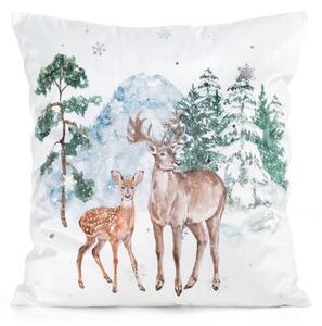 VÁNOČNÍ DEKORAČNÍ POVLAK NA POLŠTÁŘ POLAR1 45X45 CM VZOROVANÝ
