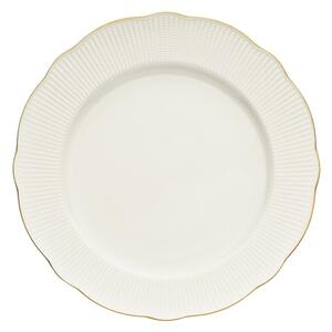 Jídelní sada 24 ks bílá/zlatá/porcelán