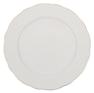 Jídelní sada 24 ks bílá/zlatá/porcelán
