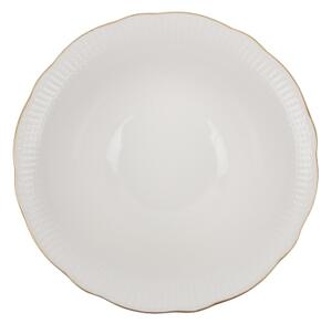 Jídelní sada 24 ks bílá/zlatá/porcelán