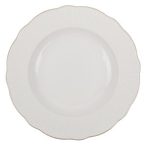 Jídelní sada 24 ks bílá/zlatá/porcelán