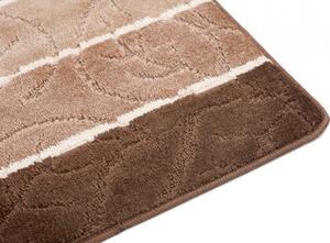 Koupelnový kobereček MULTI A5019 BROWN CAMEL listí, hnědý