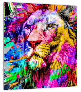 Obraz - 3D obraz lva (30x30 cm)