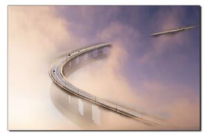 Obraz na plátně - Most v mlze 1275A (90x60 cm )