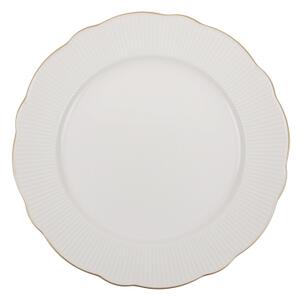 Jídelní sada 24 ks bílá/zlatá/porcelán