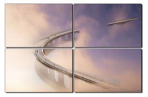 Obraz na plátně - Most v mlze 1275E (150x100 cm)