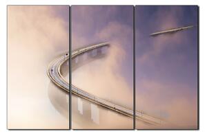 Obraz na plátně - Most v mlze 1275B (105x70 cm)