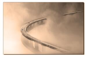 Obraz na plátně - Most v mlze 1275FA (100x70 cm)