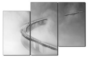 Obraz na plátně - Most v mlze 1275QD (90x60 cm)