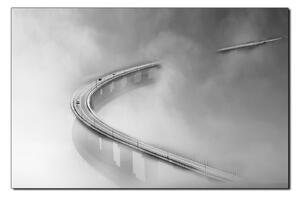 Obraz na plátně - Most v mlze 1275QA (120x80 cm)