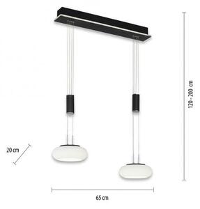 Paul Neuhaus Závěsné LED svítidlo Q-ETIENNE 21,7W, š. 65 cm, CCT 2700-5000K, dálkové ovládání
