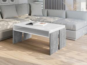 Konferenční stolek Baridos, Barva: bílá / beton Mirjan24 5903211197291