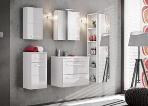 CMD COMAD - Koupelnová skříňka vysoká Twist White - bílá - 35x138x30 cm