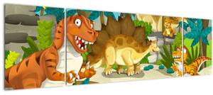 Obraz - Dinosaurie (170x50 cm)