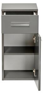 CMD COMAD - Koupelnová skříňka nízká Twist Grey - šedá - 30x62x31 cm