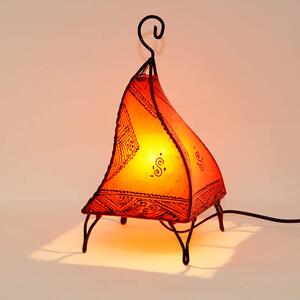 Henna lampa z pravé kůže "Fatuta" oranžová