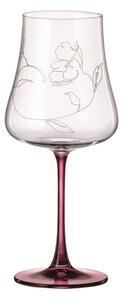 BOHEMIA IDUNA RED FOOT SKLENICE NA VÍNO 650 ML SADA 6 KS