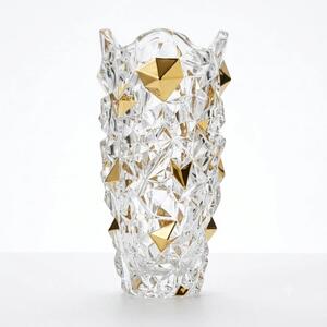 KŘIŠŤÁLOVÁ VÁZA BOHEMIA CLIFF GOLD 300 MM
