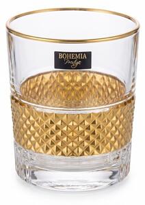 BOHEMIA PRESTIGE ELEGANTE ROYAL GOLD SKLENICE NA WHISKY 340 ML SADA 6 KS