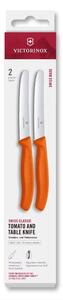 Victorinox - Sada kuchyňských nožů na zeleninu SWISS CLASSIC 11 cm 2 ks oranžová