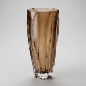 KŘIŠŤÁLOVÁ VÁZA BOHEMIA BARLEY TWIST HONEY 305 MM