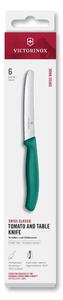 Victorinox -Sada kuchyňských nožů na zeleninu SWISS CLASSIC 11 cm 6 ks tyrkysová