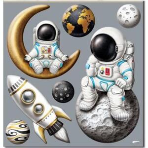 Samolepky na zeď astronaut SLKKOS-01 rozměr 37 x 40,4 cm IMPOL TRADE