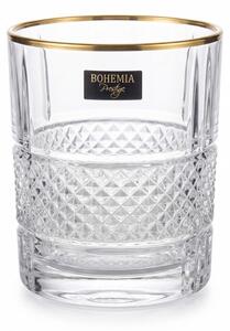 BOHEMIA PRESTIGE ELEGANTE GOLD SKLENICE NA WHISKY 340 ML SADA 6 KS