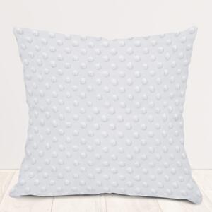 Biante Dětský povlak na polštář Minky 3D puntíky MKP-025 Světle šedý 30 x 50 cm