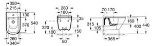 Roca A357475000 - Závěsný bidet GAP keramika/bílá