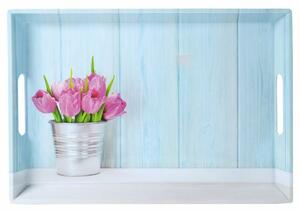 Kesper 77392 Servírovací podnos Tulipány, 50 x 35 x 4,5 cm