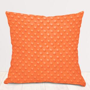 Biante Dětský povlak na polštář Minky 3D puntíky MKP-022 Oranžový 30 x 50 cm