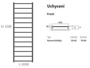 ISAN Fresh DFRE15000500SM01 Radiátor kombinovaný, 50x150,0cm, sněhově bílá 9016