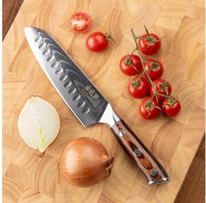 Gudaro - Damaškový Santoku kuchyňský nůž FENG 7,5", 67 vrstev oceli, délka 18 cm