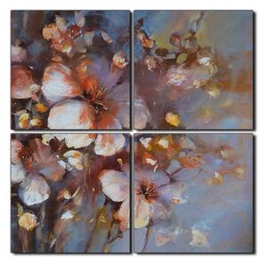 Obraz na plátně - Květ mandlí, reprodukce ruční malby - čtverec 3273E (60x60 cm)