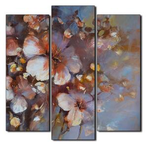 Obraz na plátně - Květ mandlí, reprodukce ruční malby - čtverec 3273C (75x75 cm)