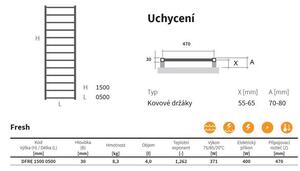 ISAN Fresh DFRE15000500SK01 Radiátor kombinovaný, 50x150 cm, sněhově bílá