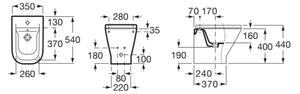 Roca A357477000 - Stojící bidet GAP keramika/bílá