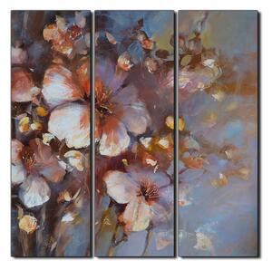 Obraz na plátně - Květ mandlí, reprodukce ruční malby - čtverec 3273B (75x75 cm)