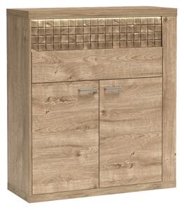 NATURAL | komoda N6 se zásuvkami a policí | 120 cm | dub ribbeck