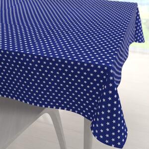 Biante Bavlněný čtvercový ubrus Sandra SA-352 Bílé hvězdičky na modrém 60x60 cm