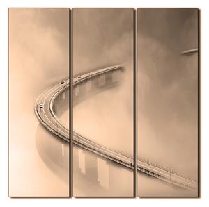 Obraz na plátně - Most v mlze - čtverec 3275FB (75x75 cm)