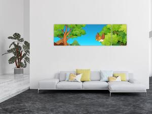 Obraz - Veselé sovičky (170x50 cm)