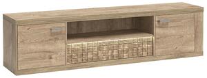 NATURAL | TV stolek N13 se zásuvkou a policemi | 195,5 cm | dub ribbeck